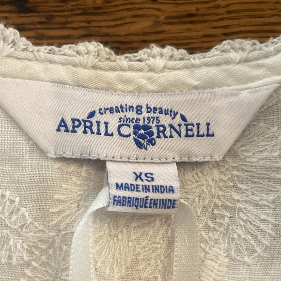April Cornell White Angel Linen Tunic NWT - Picture 7 of 10